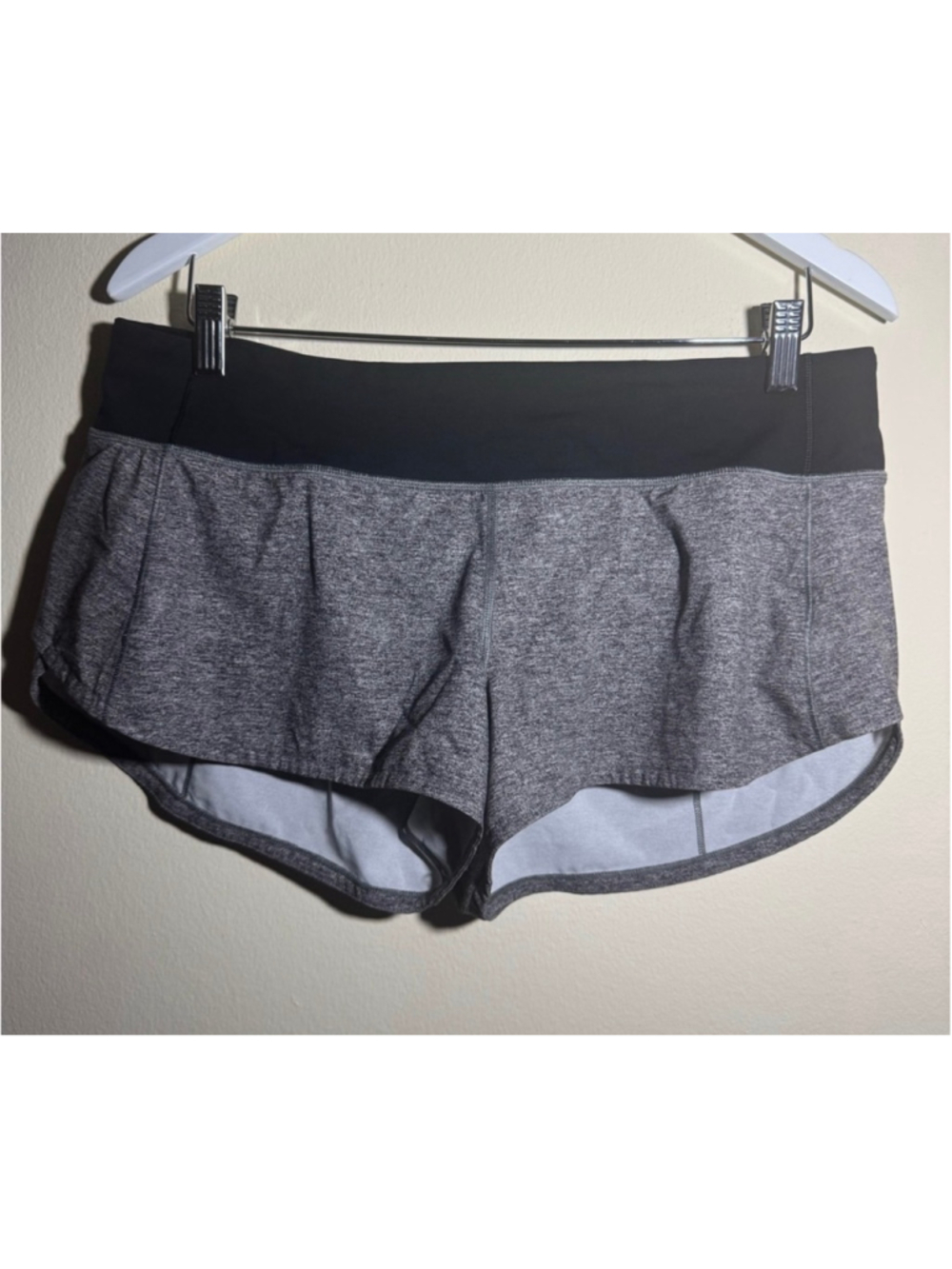 Lululemon Athletic Shorts Size 10 Grey Black